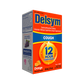Left facing angled view of Delsym® 12 Hour Orange Flavored Cough Liquid 3oz package for ages 4+.