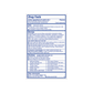 Back of Delsym® 12 Hour Orange Flavored Cough Liquid package with drug facts & usage information.