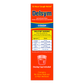The side of the 5oz Delsym® 12 Hour Orange Flavored Cough Liquid package with dosing guide.