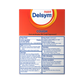 Back of Delsym® Maximum Strength Cough Suppressant Caplets box with drug facts & product usage.