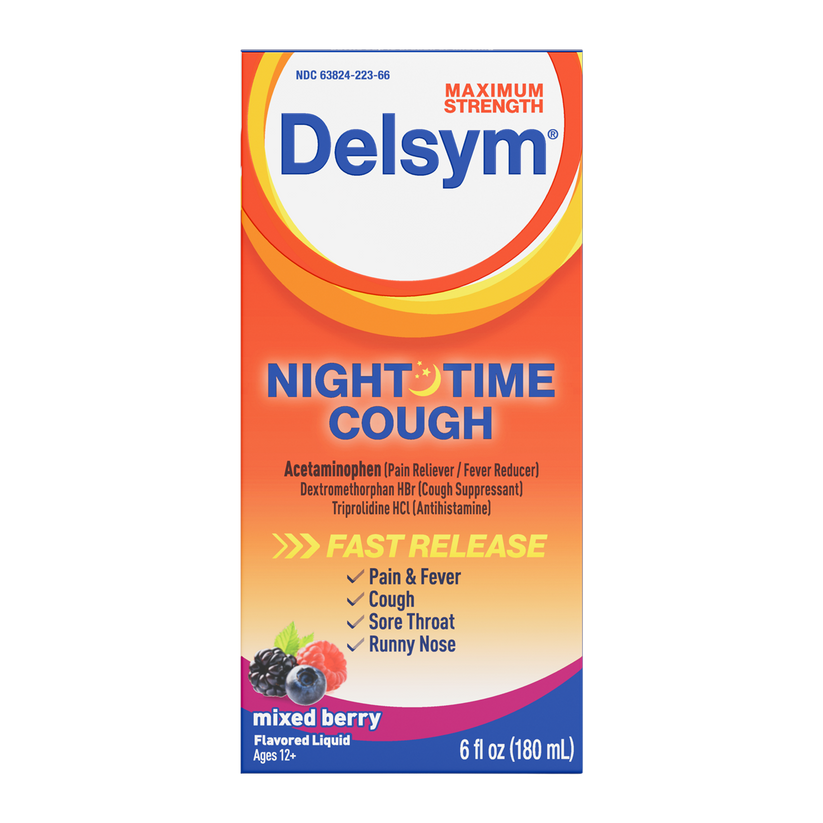 Max Strength Fast Release Nighttime Cough Liquid Delsym® Delsym Us