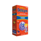 Left angled view of Delsym® 12 Hour Grape Flavored Children's Cough Liquid package for cough relief.
