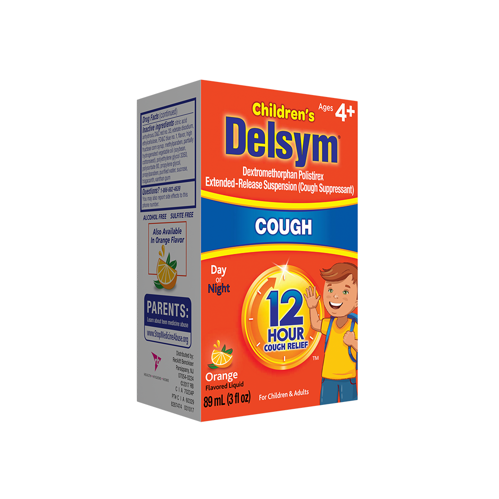 Delsym® 12 Hour Orange Flavored Children’s Cough Liquid